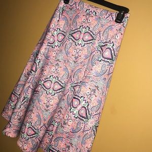 Beautiful Midi Paisley Printed Skirt